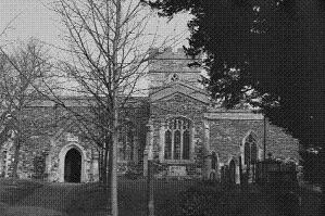 View up the church path